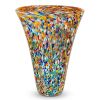Vaso in Vetro di Murano "Margo" H32 - Multicolor Lavorazione Arlecchino